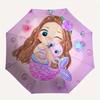 Mermaid,Fantasy Automatic Folding Umbrella  Simple 8 Rib Design, Bright Cartoon Pattern, Durable Iron Frame, Suitable For Travel, Outdoor, B
