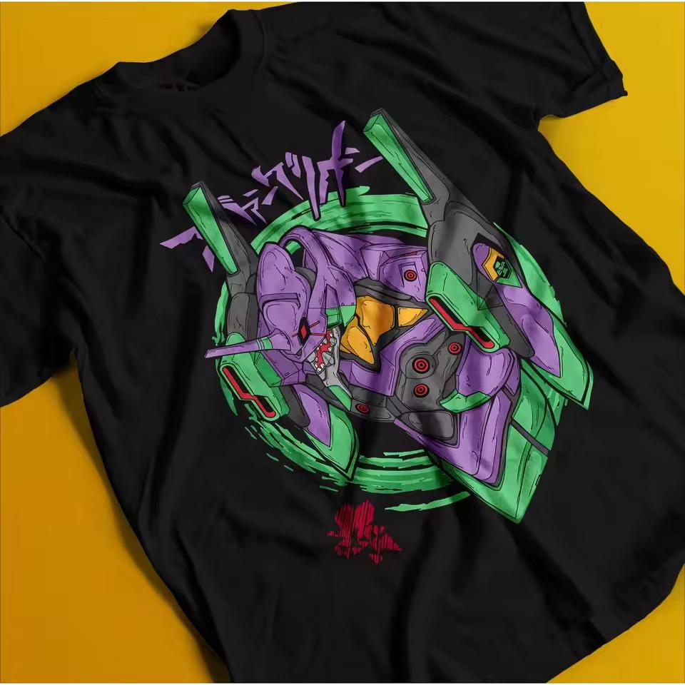 Neon Genesis Evangelion Anime Printed T shirt Men's and Women's T shirt Men's Top Sports T shirt Men's T shirt Summer Tee 2026