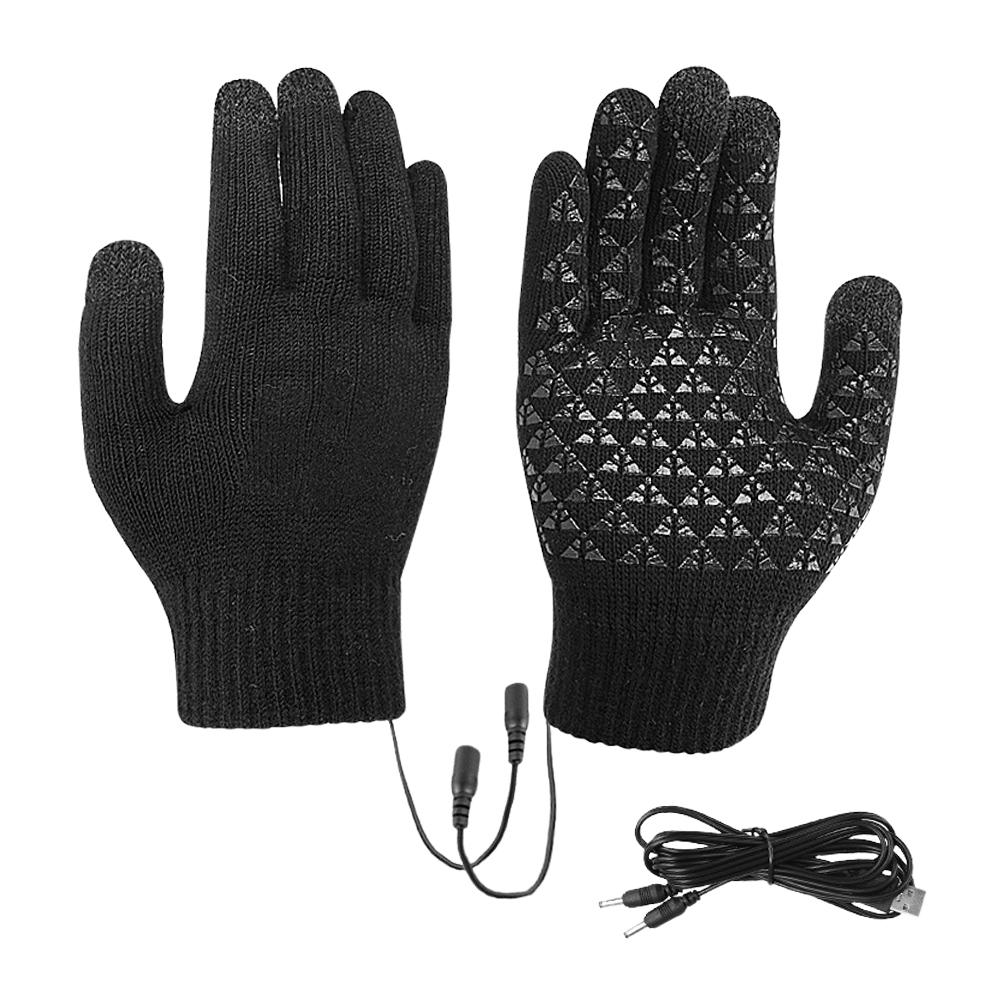 USB Heated Gloves for Outdoor Riding Climbing Skiing Motorcycle Gloves Touch Screen Mitten Winter Thermal Electric Heated Gloves