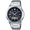 Мужские радиоуправляемые часы Wave Ceptor Solar WVA-M630D-1AJF Silver - настоящая японская модель