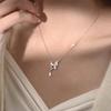 Smart Butterfly Water Drop Zircon Necklace Cross-Border Live Broadcast Hot-Selling Neck Chain Cross Star Flash Diamond Dancing Collarbone Chain