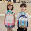 Cute Color-block Backpack For Boys And Girls Breathable Nylon School Bag