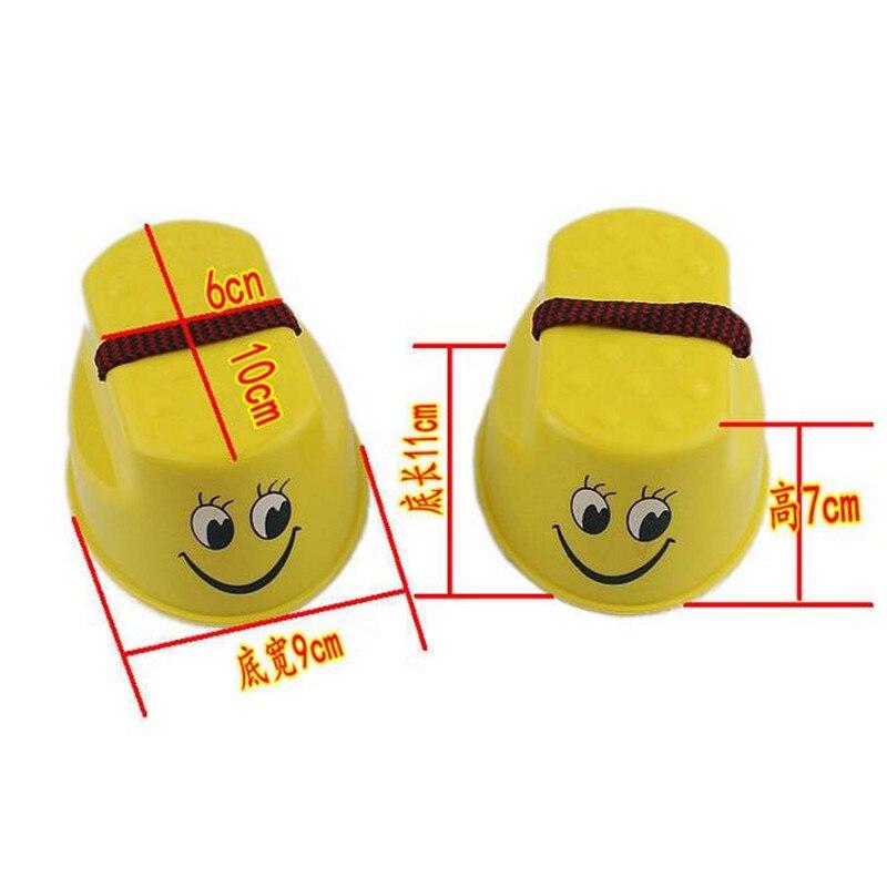 1 Pairs Children Outdoor Plastic Balance Training Smile Face Jumping Stilts Shoes Walker Toy Fun Sport Toys Gift