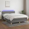 VidaXL Slatted Bed Base with Mattress and LED, Upholstered Bed, Double Bed, Adult Bed for Interior Bedroom, 3133870