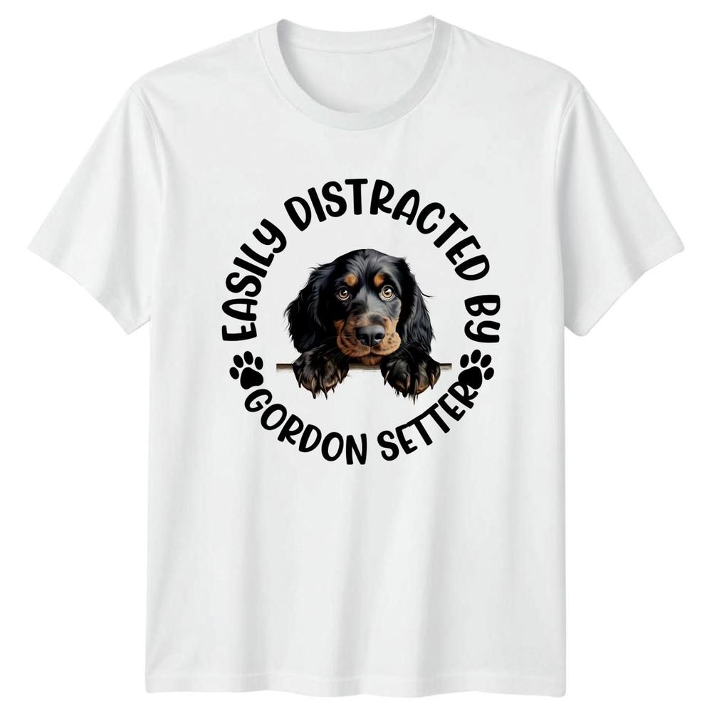 Easily Distracted By Gordon Setter Unisexs TShirt Unisexs Tee Graphic Unisex Top
