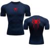 Printed Men's Athletic Compression Shirts Athletic Quick Dry Breathable Rash Guard Athletic Tight Workout Tops Summer Men