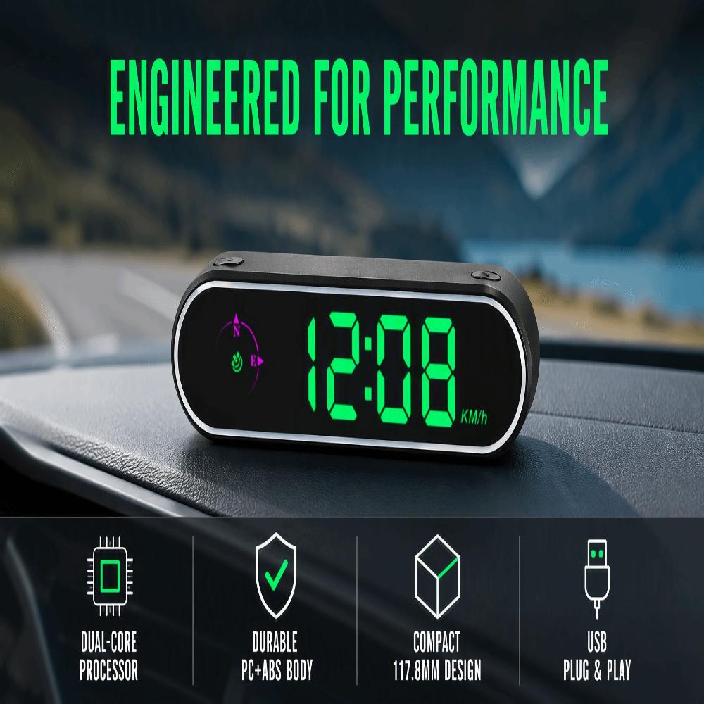 Night Vision Digital Speed Meter Colorful LED HUD Display Digital GPS Speedometer Truck HUD