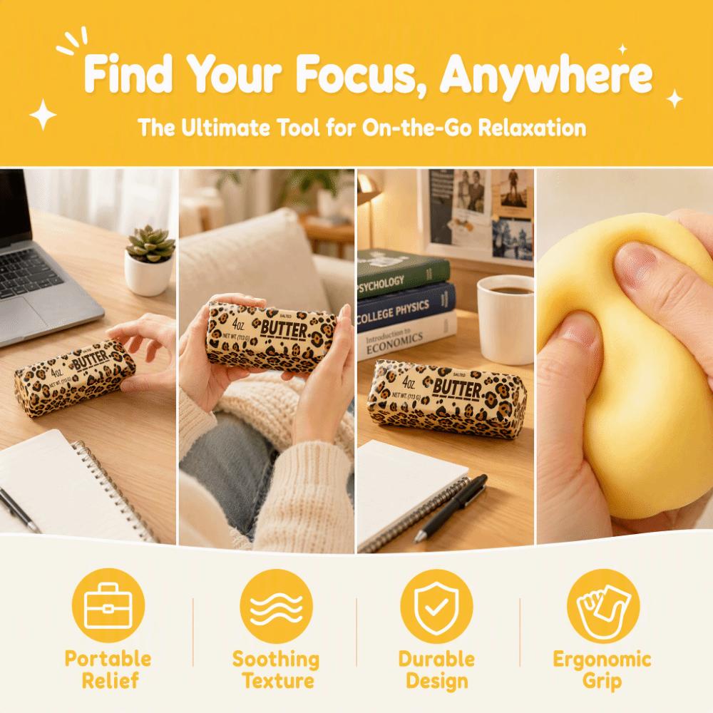 Creative Slow Rebound Butter Stick Super Soft Candy Butter Bar Squeeze Toy Office
