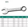 Набор комбинированных рожково-накидных ключей Torx SATA, полностью полированный, с короткой ручкой (49201-49210)