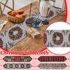 Christmas Table Flag And Chair Cover Set: One Table Flag And Six Chair Covers Make One Set