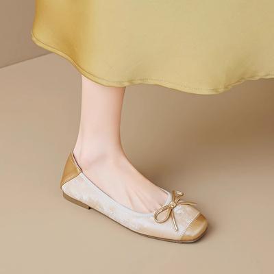 Женские летние туфли-лодочки на плоской подошве с универсальным бантом, туфли бабушки, мягкая подошва, серебристые туфли Мэри Джейн с открытым верхом