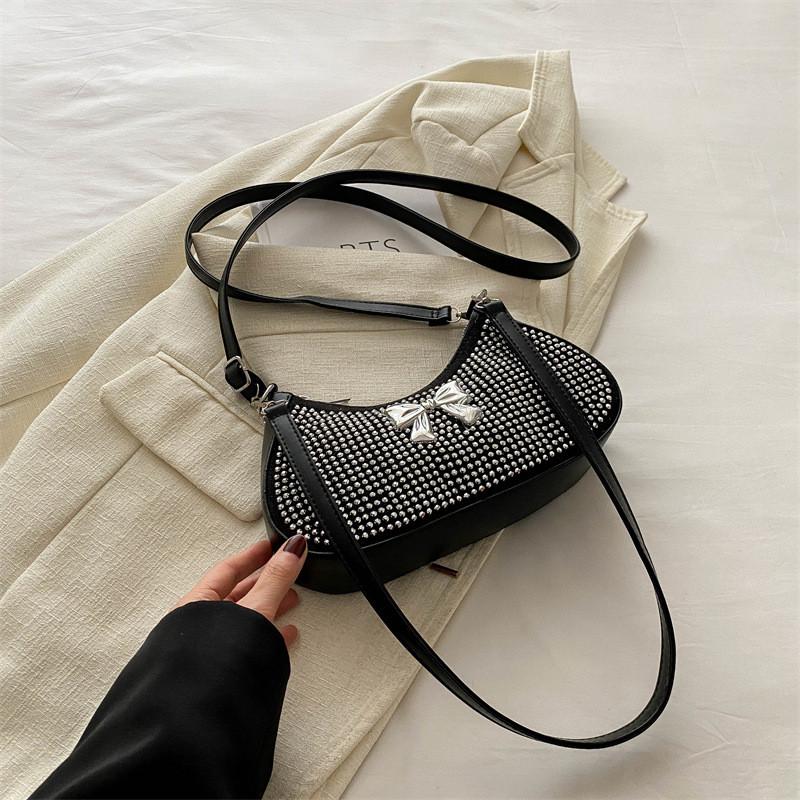Bowknot Dumpling Shaped Single Shoulder Underarm Bag Handbag Women Fashion Gift
