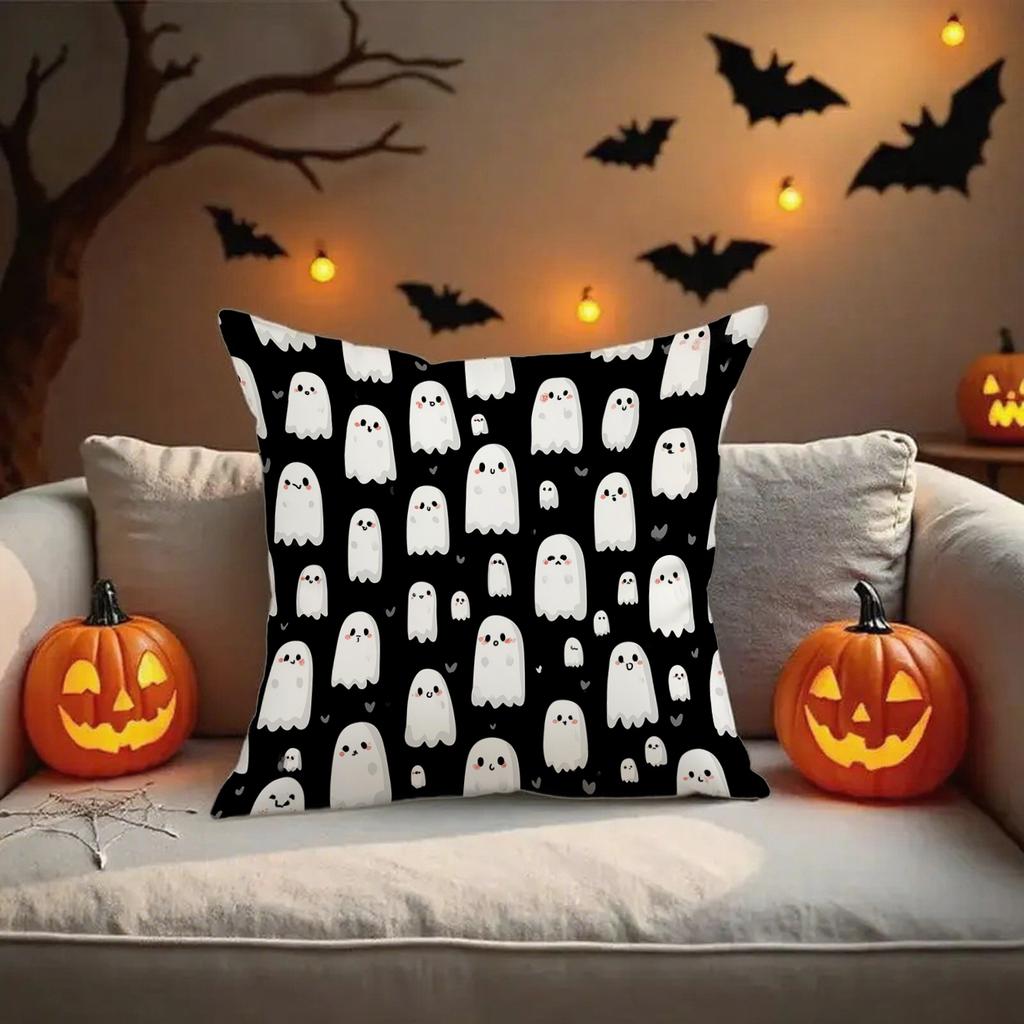 Halloween Ghosts Pattern PillowcaseSuitable for sofa car bedroom decorative cushion cover pillow cover