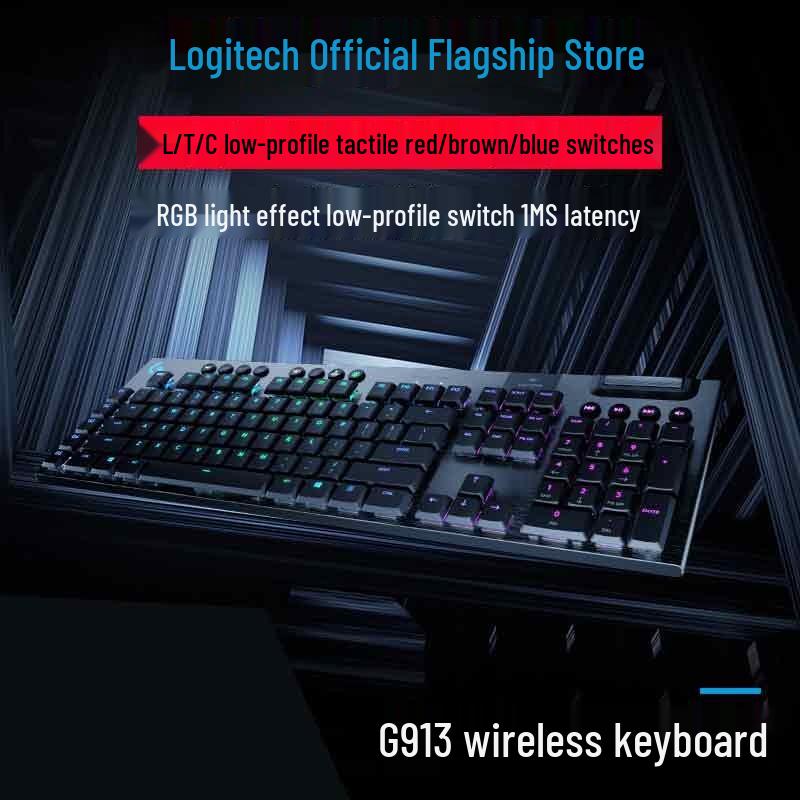 Logitech Беспроводная ультратонкая механическая игровая клавиатура G G913