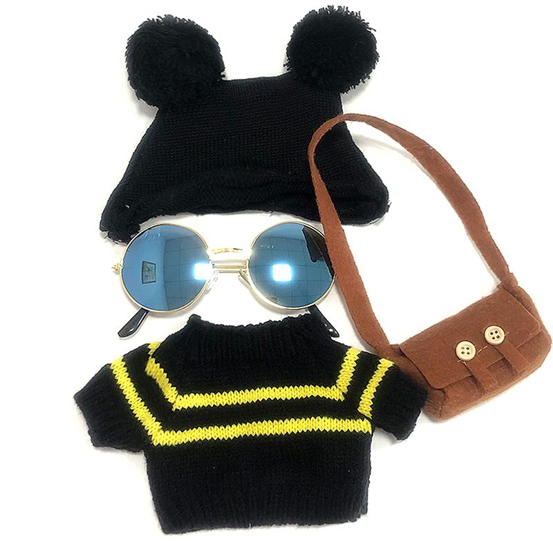 Комплект одежды для кукол 30 см, одежда для уток, плюшевая кукла, повязка на голову, сумка, очки, наряд