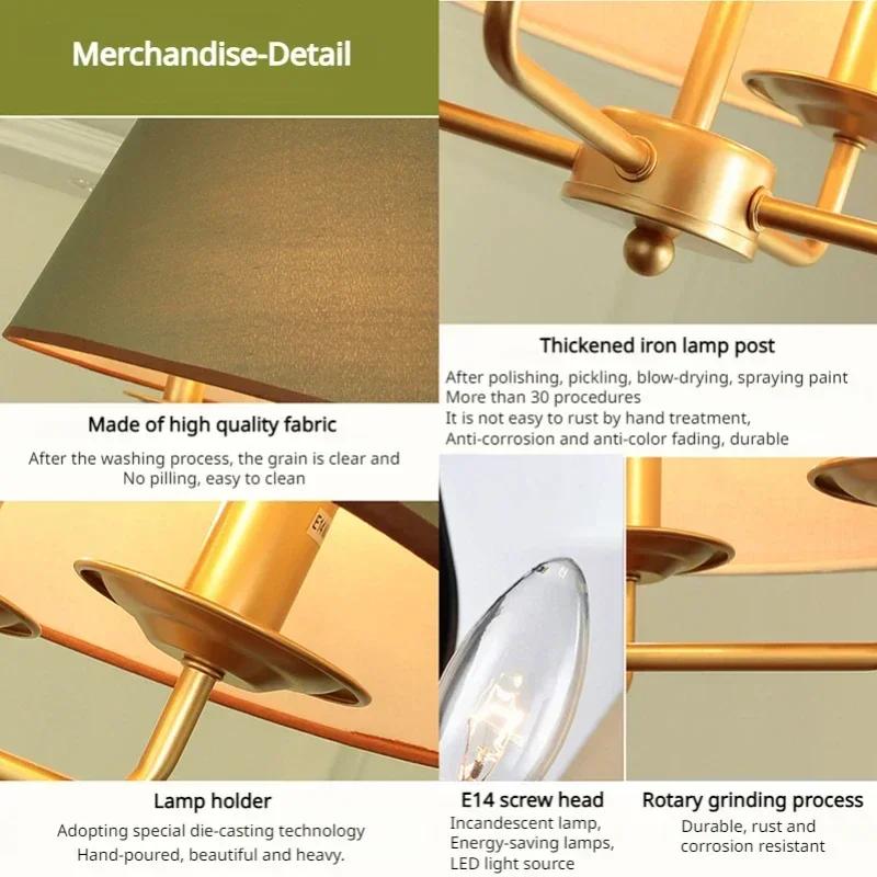 Современные креативные модные подвесные светильники тканевые абажуры для столовых, спальни, светодиодные светильники для украшения дома, светильники