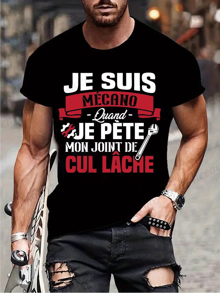 You Know I'm Mechano T Shirt Funny French Dad Gift Worker Humor Shirts Vintage Tee Casual Unisex Summer Fashion T-shirts Clothes