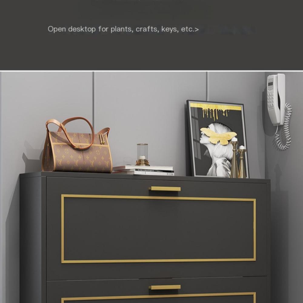 Flip Over Shoe Cabinet Home Light Ultra-thin Shoes Shelf Large Capacity Storage Dustproof Simple Modern Entrance Hall Shoe Racks