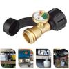 Propane Tank Gauge Level Indicator Brass Propane Pressure Gauge for 5-40lb Tanks with QCC1/Type 1