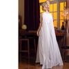 Greek Goddess Halloween Costume Deep V Neck Sexy Split Dress Cosplay Outfit
