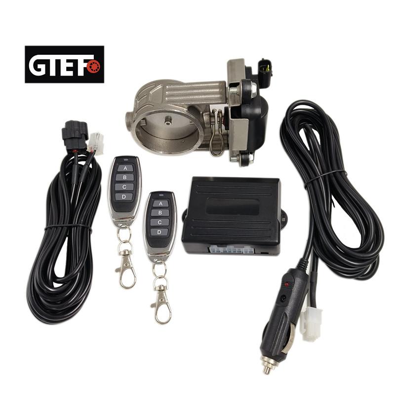 GTEFO Universal Car Exhaust Pipe Electric Valve Kit Electric Remote Control System Kit Multi-angle Mode 51/60/63/70/76MM