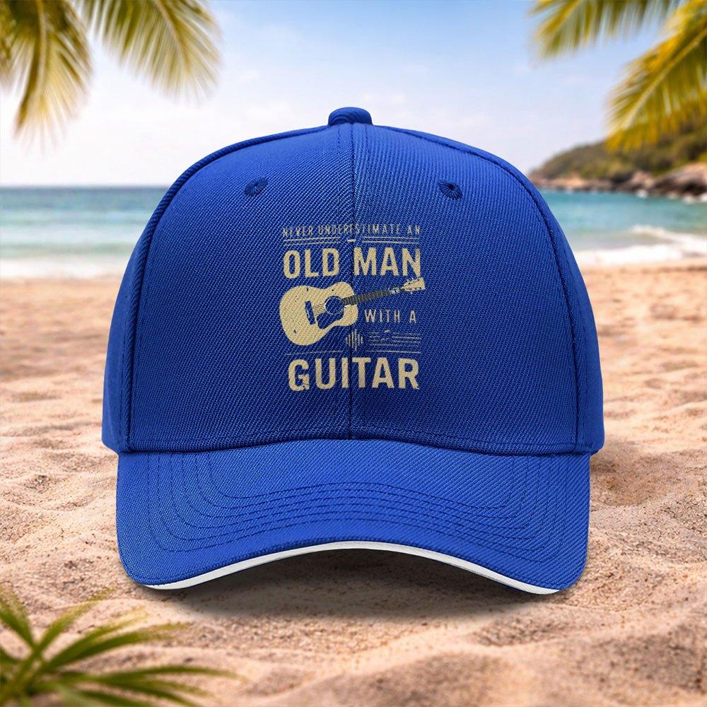 Guitar Print Baseball Cap for Unisex Women Lightweight Adjustable Unisex Sport Cap for Running Fitness Outdoor Activities
