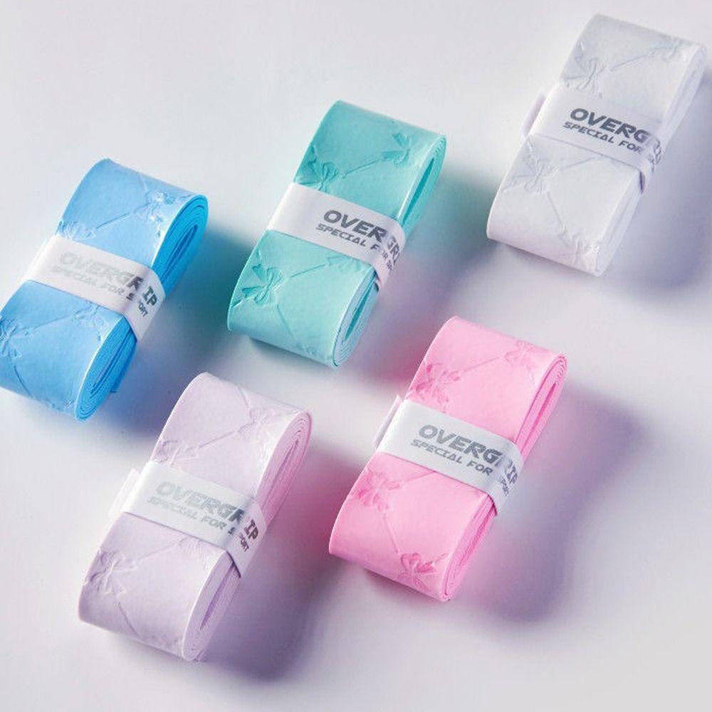 Anti-slip Badminton Racket Grips Wrap Bow Print Tennis Racket Grip Tape Racquet Supplies