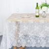 Lace Rectangular Tablecloth Vintage Rustic Embroidered Table Cover for Romantic Wedding Spring Summer Outdoor Party Table Decorations
