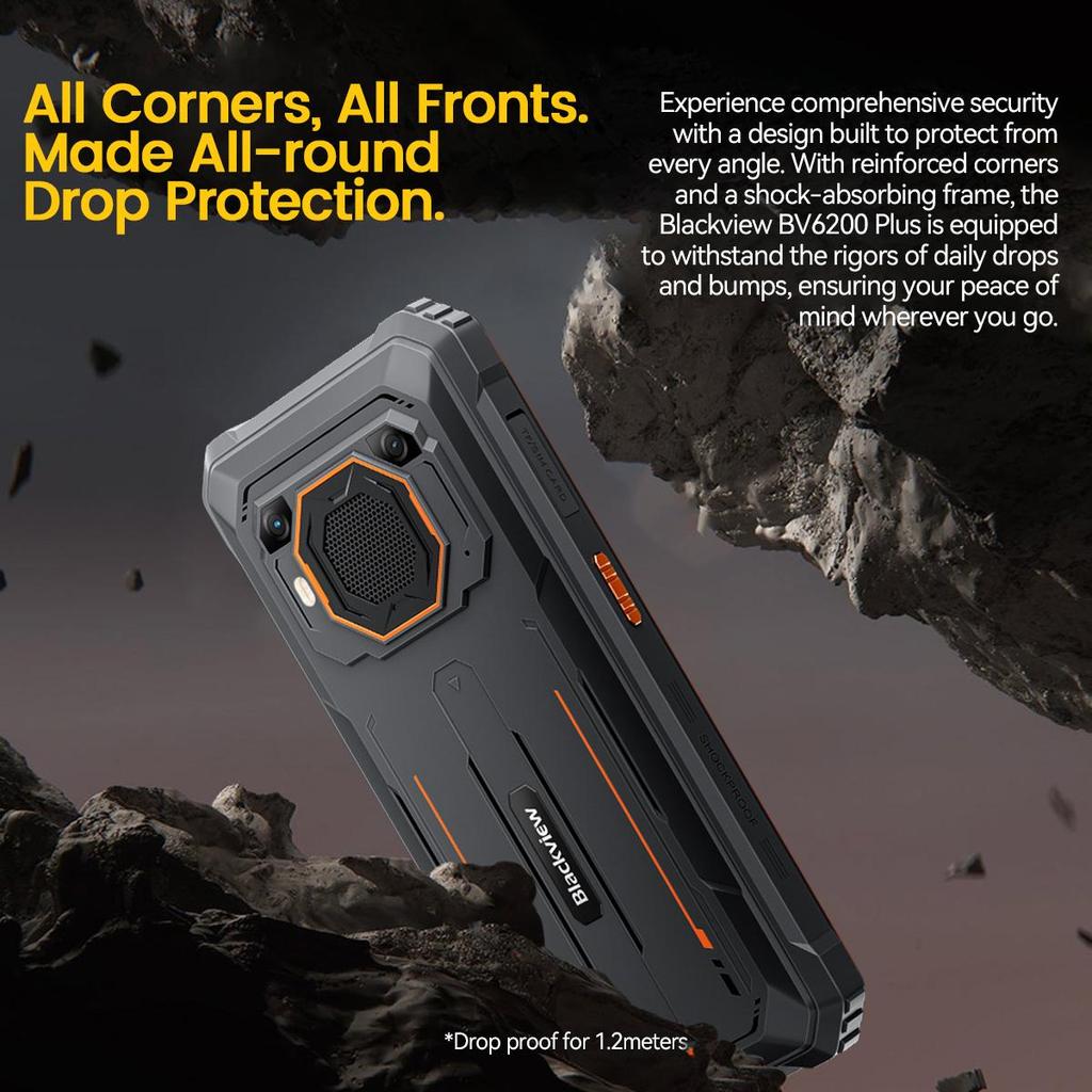 Blackview Смартфон BV6200 Plus 24 ГБ ОЗУ 256 ГБ ПЗУ Android 14 Защищенный телефон