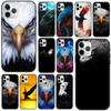 Чехол для телефона iPhone 12 Mini 11 Pro XR X MAX SE XS 5 6 6S 7 8 E Plus черный чехол бампер 3D Funda Art Prime Animal Eagle