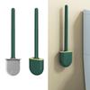 New Mini Toilet Brush With Holder Set Long Handled Black Silicone Toilet Cleaner Brush Wall Mounted Wc Toilet Bathroom Accessories