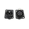 1Pcs Alloy Plastic 3Pin XLR Connector Studio Audio Mixer Panel Mount Audio Jack  Audio DIY Repair