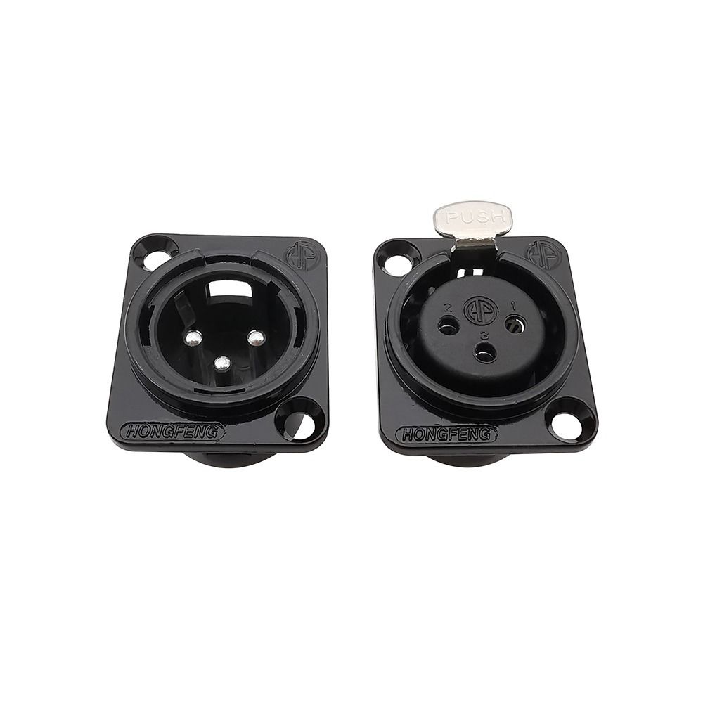 1Pcs Alloy Plastic 3Pin XLR Connector Studio Audio Mixer Panel Mount Audio Jack Audio DIY Repair