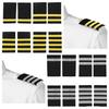 1 Pair of One/Two/Three/Four Bar Traditional Professional Pilot Uniform Epaulets with Gold/Silver Nylon Stripes