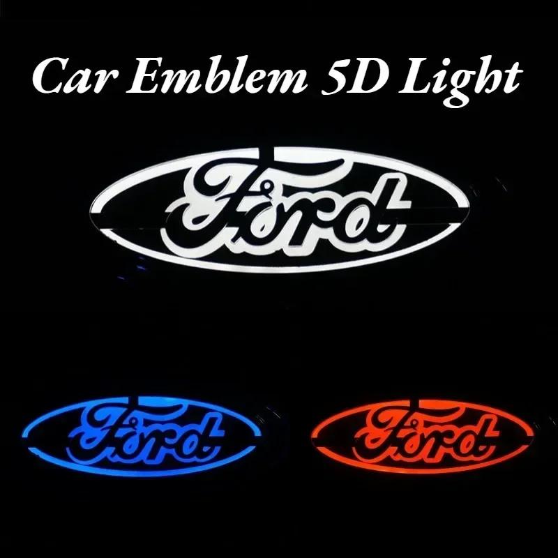 14.5*5.6cm Car LED Light Emblem for Mustang Fusion Transit Focus Mk3 Mondeo Fiesta Mk6 Ranger Kuga Explorer Modification