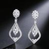 Luxury Elegant Water Drop Micro-set Zircon Earrings for Women Shiny Vintage Exquisite Wedding Bridal Party Jewelry Gifts