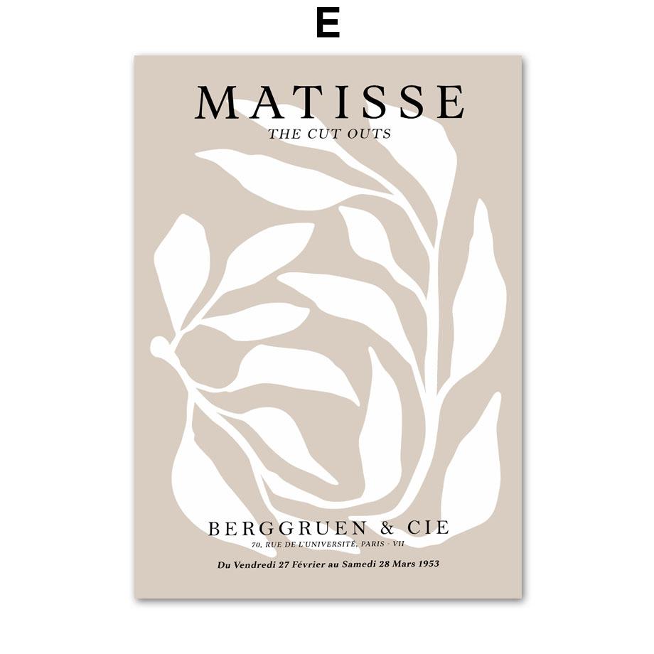 Абстрактный Матисс Танец Растения Листья Линии Постеры и Принты Холст Живопись Скандинавское Настенное Искусство Картины для Декора Гостиной