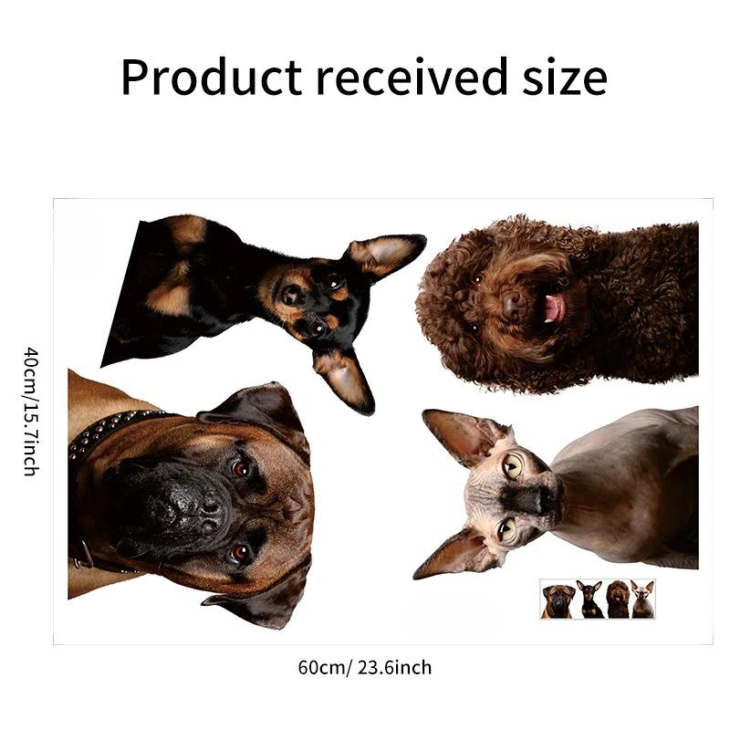 Наклейка на дверь с котенком, Наклейка на дверь для украшения дома, Милые принадлежности для украшения двери детской комнаты