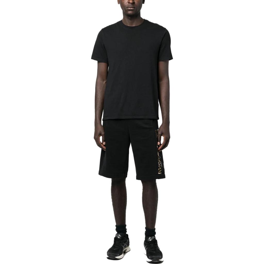 Emporio Armani SS23 Принт с логотипом Эластичная талия Прямые Повседневные шорты Мужские шорты Черный 3RPS57-PJLSZ-0208