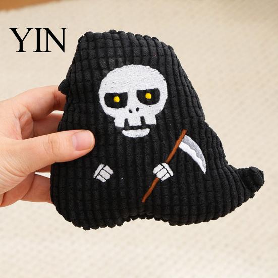 Halloween Pet Toys for Dogs Dog Squeaky Chew Toy, Funny Pumpkin Grim Reaper Spider Ghost Durable Aggressive Chewers Plush Stuffed Toy Small,