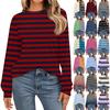 Women's Fashion Long Sleeve Shirts Loose Fitted Crewneck Basic Tops Casual Outfits