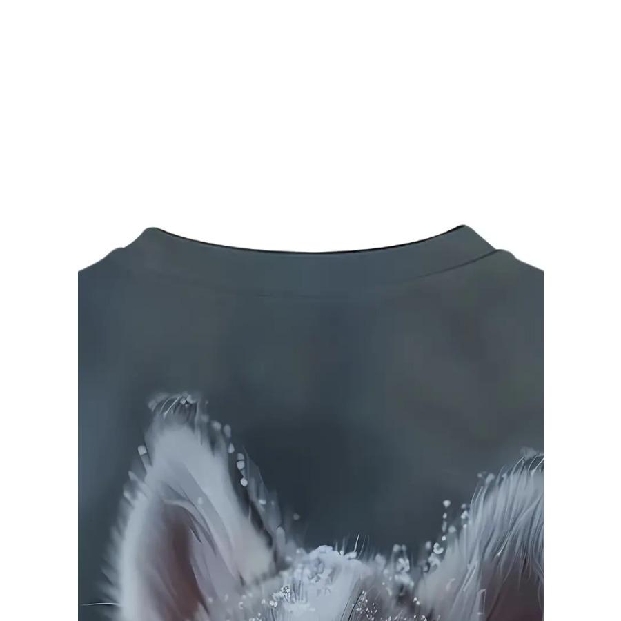 Мужская футболка с круглым вырезом и коротким рукавом с забавным принтом собаки, удобная и универсальная, для лета