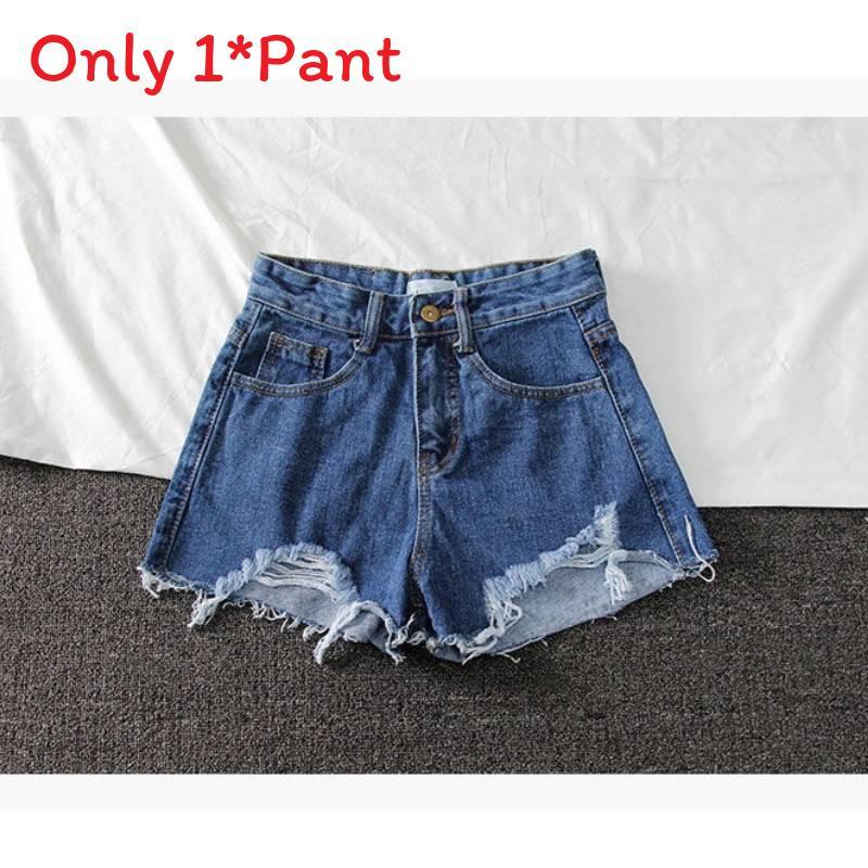 Denim High Waist Shorts With Ripped Fringe For Urban Style And Casual Summer Wear