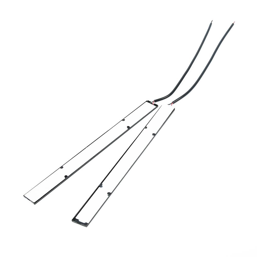 2 шт., 17 см, светодиодная полоса COB, красная, водонепроницаемая, автомобильная, 12 В, противотуманные фары DRL, фара дальнего света