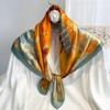 70*70cm Silk Feeling Scarf Square Women Neck Wraps Hairband Lady Fashion Print Foulard Female Kerchief Bandana