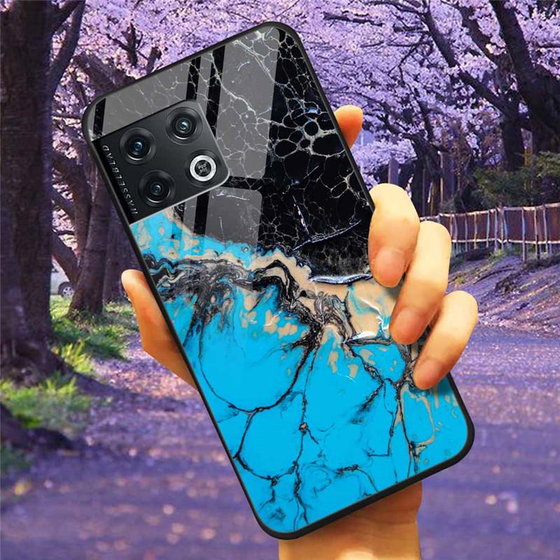 For OnePlus 10 Pro 5G Case 6.7'' Tempered Glass Starry Marble Hard Back Cover for One Plus 10Pro Funda Capa Oneplus10pro Coque