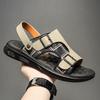 Модные летние мужские сандалии Удобные на плоской подошве Классический стиль Для прогулок по улице и пляжу Дышащая мужская обувь Горячая мода