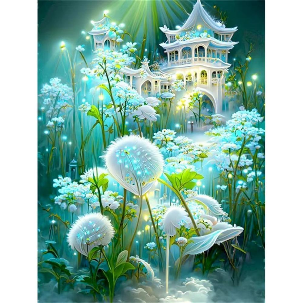 DIY Алмазная картина Экзотический цветок Набор для вышивки крестом Мозаичное искусство Алмазная картина Полный круг Алмазное украшение для дома