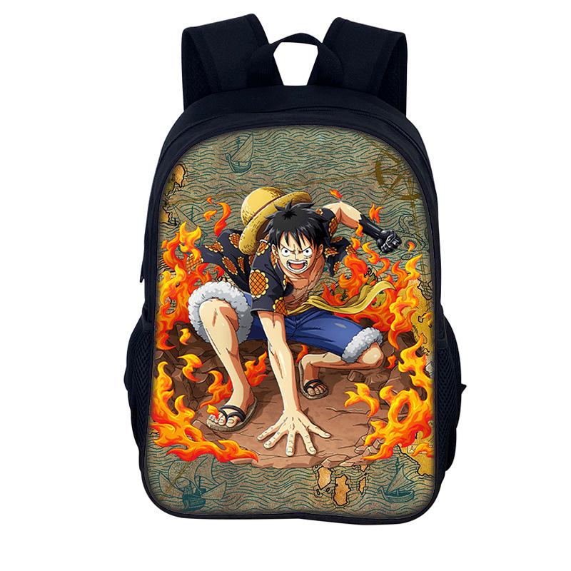 One Piece Обезьяна D. Школьный рюкзак Луффи для ребенка Легкий детский рюкзак Модный рюкзак Лучший подарок