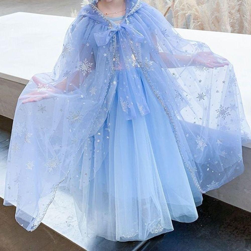 Sequins Girls Princess Cape Cute Girl Tulle Cloak New Children Costume Cloak  Carnival Party